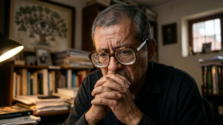 Adulto mayor con miopía magna