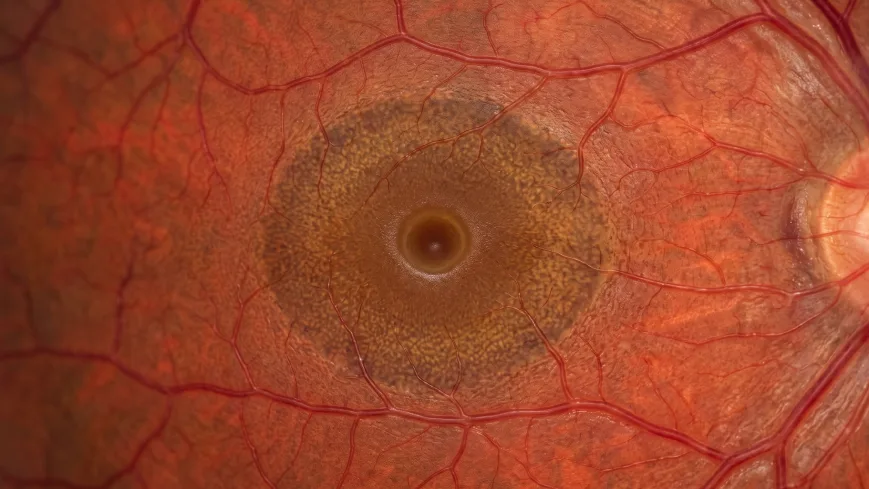 Diagrama de la mácula en la retina humana