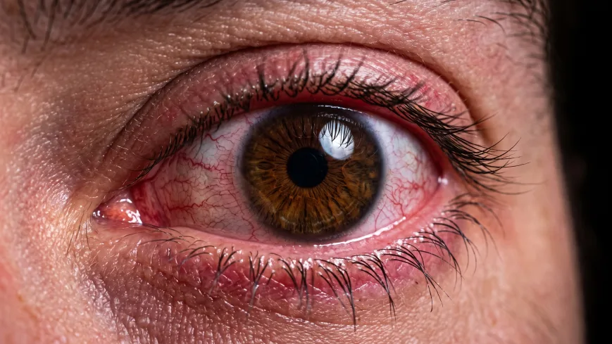 Ojo rojo por rotura de vasos sanguíneos